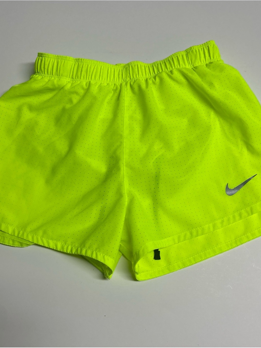 Nike Mens Size Small Dri-Fit Running Shorts Green Drawstring with Brief Liner